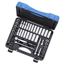 JET 45-Piece 3/8-inch Drive SAE/Metric, 6 Point, Ratchet Wrench Chrome Socket Set, 600241