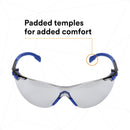 3M™ Solus Protective Eyewear with Clear Scotchgard™ Anti-Fog Lens, S1101SGAF, Black/Blue, Pack of 20