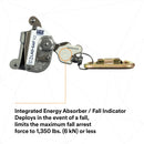 3M DBI-SALA 6160030 Lad-Saf Sleeve with Carabiner, Cam and Inertial Locking Fits 3/8"" and 5/16"" Diameter, Silver