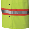 Pioneer V3520360-L FR Oil & Chemical Resistant Long Rain Coat - Hi-Vis Lightweight, Yellow-Green, L
