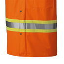 FR Oil & Chemical Resistant Long Rain Coat - Hi-Vis Lightweight