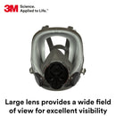 PK/2: 3M Full Facepiece Reusable Respirator, Respiratory Protection, Large Lens, Lightweght, Silicone Faceseal, Cool Flow Valve, Easy Clean, Medium