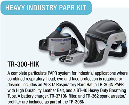 3M Versaflo Heavy Industry Powered Air Purifying Respirator Kit TR-300N+ HIK. Each