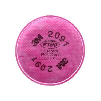3M 2091 P100 Particulate Filters For Half & Full Face Respirators. Pair
