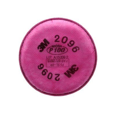 3M 2096 Particulate Filter P100 with nuisance level acid gas relief. Case/50 pairs