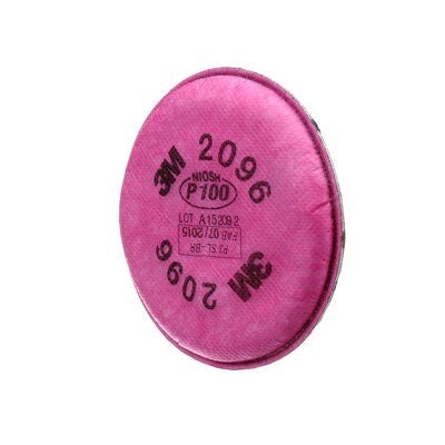 3M 2096 Particulate Filter P100 with nuisance level acid gas relief. Case/50 pairs