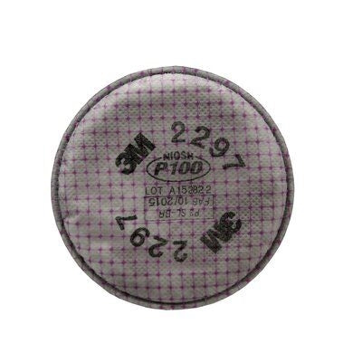 3M 2297 P100 Advanced Particulate Filter, with nuisance level organic vapor relief. Case/50 pairs