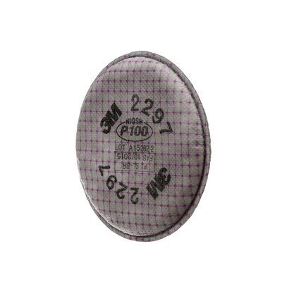 3M 2297 P100 Advanced Particulate Filter, with nuisance level organic vapor relief. Case/50 pairs