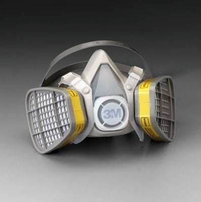 3M 5103 Half Facepiece Disposable Respirator Assembly Organic Vapor/Acid Gas, Small, Adjustable Buckle Straps. Each