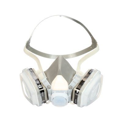 3M 52P71 Multi-Purpose, Dual Cartridge, Half Facepiece, Disposable Respirator Assembly, Organic Vapor/P95 Respiratory Protection, Medium. Each