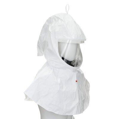 3M H-412 Hood Assembly, with Collar and Hardhat, Standard, White. Each