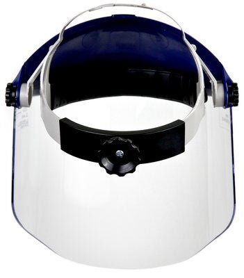 3M Ratchet Headgear H8A, 82783-00000, with 3M Clear Polycarbonate Faceshield. Each