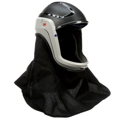 3M Versaflo M-407 Helmet Assembly with Premium Visor and Flame Resistant Shroud. Each