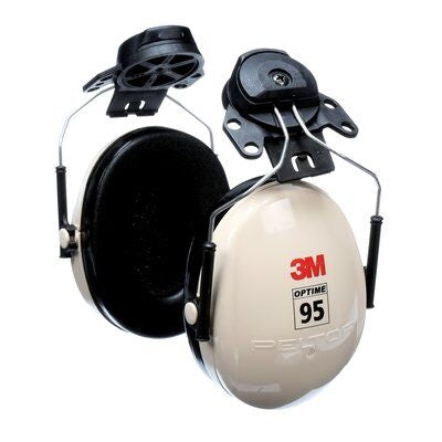 3M PELTOR H6P3E Optime 95 Earmuffs, Hard Hat Attached. Each