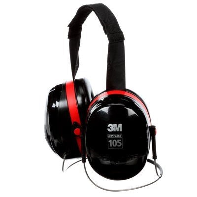 3M™ PELTOR™ H10B Optime™ 105 Earmuffs, behind-the-head,  (NRR)*: 29 dB. each