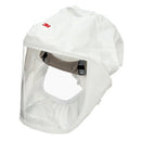 Case/5: 3M Versaflo S-133S-5 Headcover with Integrated Head Suspension, White, Small/Medium