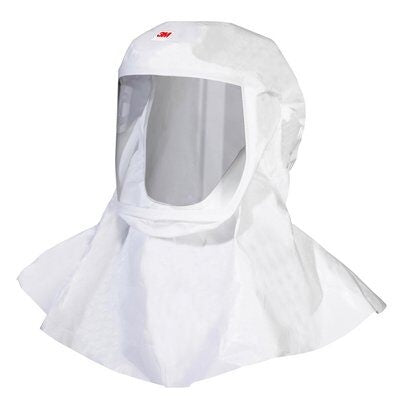 3M Versaflo S-433L-5 Hood with Integrated Head Suspension, Medium/Large, White. Case/5