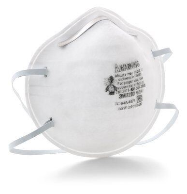 3M 8200 Particulate Disposable N95 Respirator Masks. Box/20 Masks