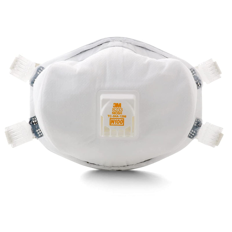 3M 8233 N100 Adjustable Particulate Respirator. Case/20 Respirators