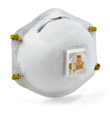3M 8511 Particulate Disposable N95 Respirator. Case/80 Masks