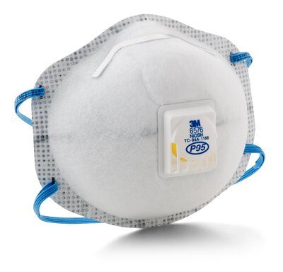3M 8576 P95 Disposable Particulate Respirator, with Nuisance Level Acid Gas Relief. Box/10