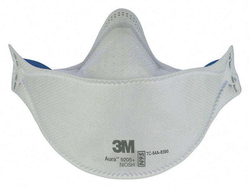 3M 9205+ Aura Particulate Masks NIOSH Certified. 10 Masks  (Individual packaging)