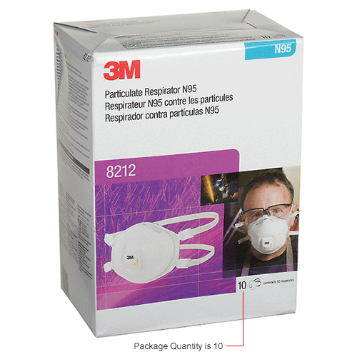 3M™ 8212 Particulate Welding N95 Respirator. Box/10 Masks
