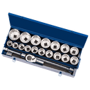 Jet 600503 21 PC 1" DR SAE Socket Wrench Set - 12 POINT