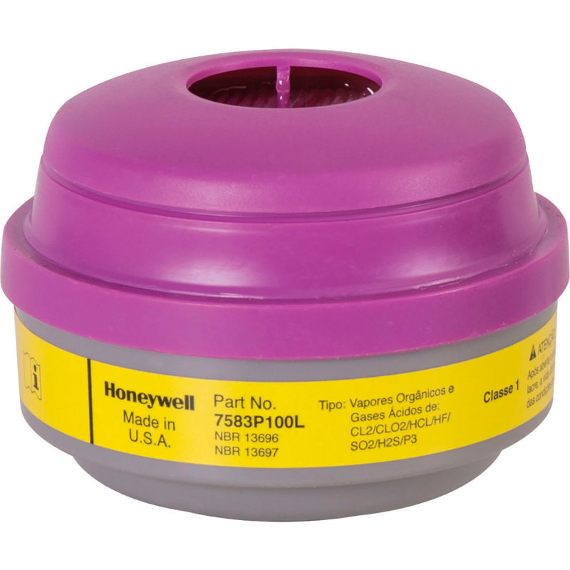 Honeywell North Safety 7583P100L Respirator P100 Cartridges, Gas/Vapour, Organic Vapour/Acid Gas. Pair