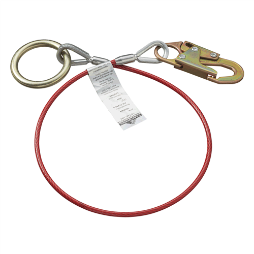 Peakworks AS-21210-4 V8208404 Cable Anchor Sling - Snap Hook & O-Ring - 4' (1.2 M). Each