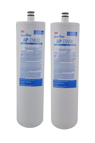 3M Aqua-Pure AP-DW80/90 Full Flow Drinking Water System Replacement Cartridges. One Kit