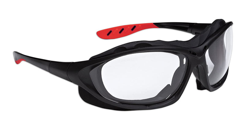 Dynamic Safety SpectaGoggle EP900C Full Frame Safety Glasses, Black Frame, Clear Lens. Each