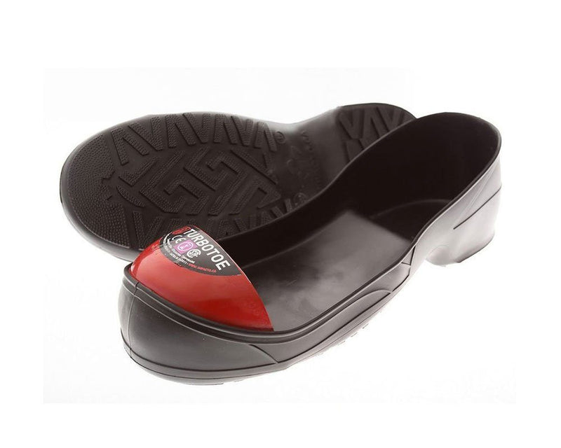 CLEARANCE: BRAND-NEW: PERCENT OFF .... Impacto TTL TURBOTOE Safety Steel Toe Caps, Waterproof, Red/Black, Size Large. One Pair