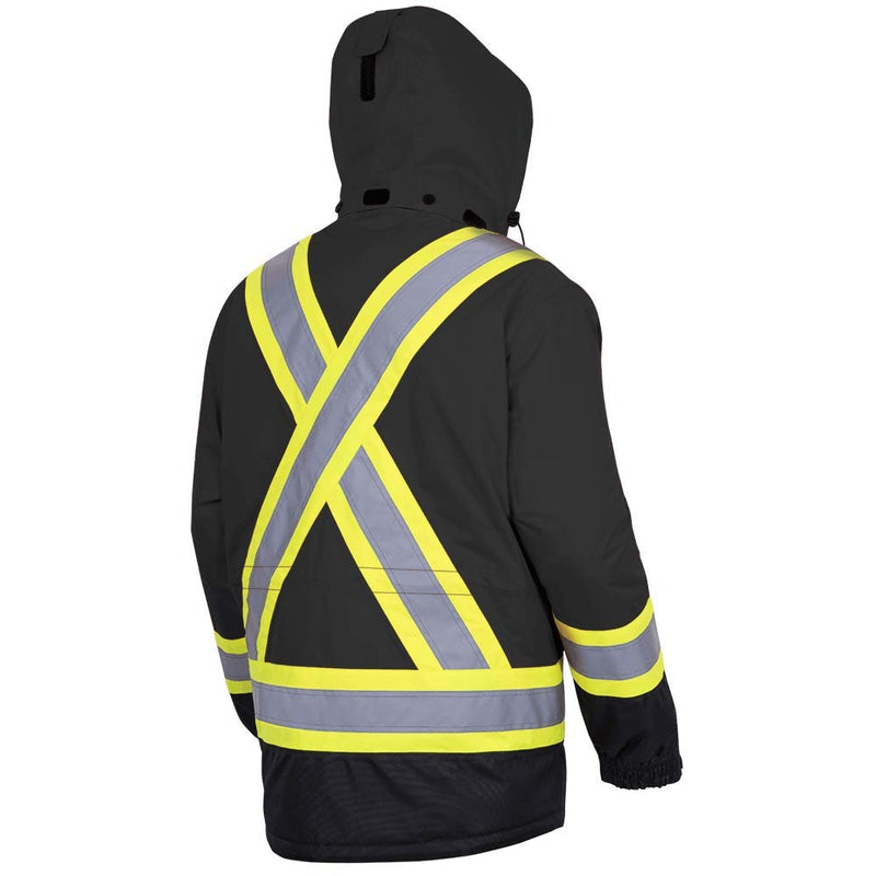 Pioneer V1210170 Hi-Viz Heated Insulated Black Safety Jackets. Each