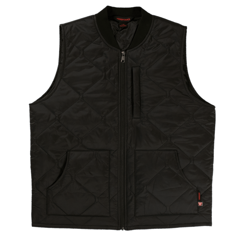 Tough Duck WV031 Quilted Vest, Black. Each