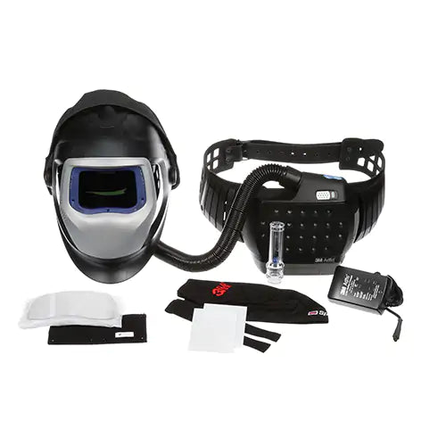 3M Adflo 37-1101-30iSW Powered Air Purifying Respirator HE System with 3M Speedglas Welding Helmet 9100 MP. Each